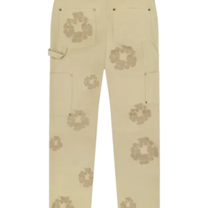 Cotton Wreath Leather Pants-1
