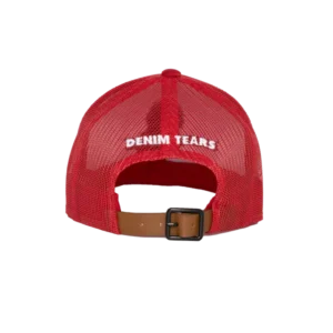 Crown Made of Cotton Red Trucker Hat-1