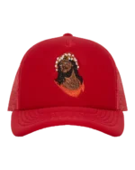 Crown Made of Cotton Red Trucker Hat