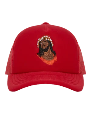 Crown Made of Cotton Red Trucker Hat