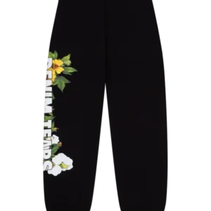 DT Floral Logo Sweatpant Black-1
