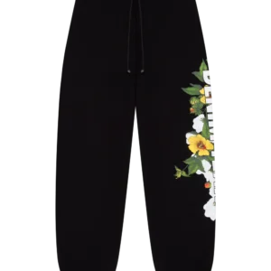 DT Floral Logo Sweatpant Black
