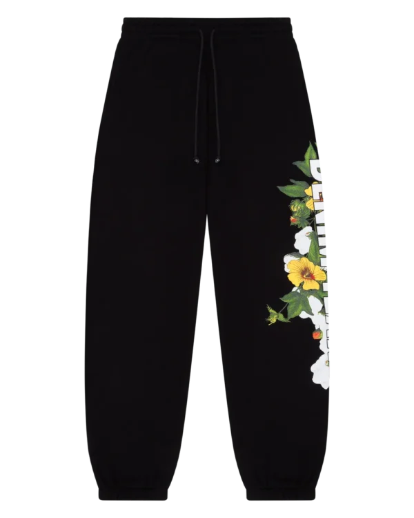 DT Floral Logo Sweatpant Black