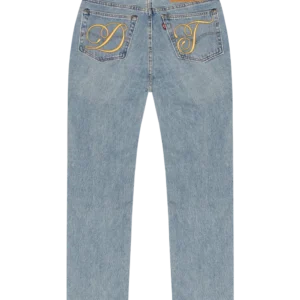 DT Metallic Gold Script 501 Light Wash-1