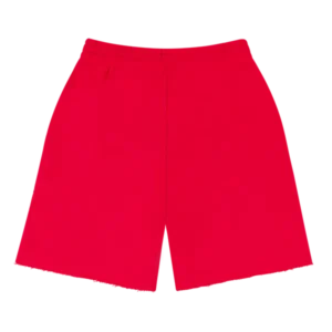 Denim University Sweat Shorts Red-1
