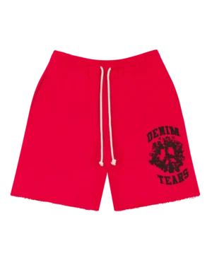 Denim University Sweat Shorts Red