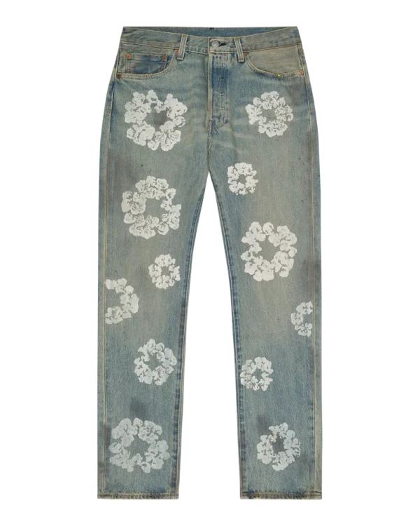 Dirty Wash Wreath 501 Light Wash