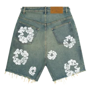 Dirty Wash Wreath Short Light Wash-1
