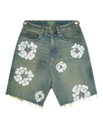 Dirty Wash Wreath Short Light Wash