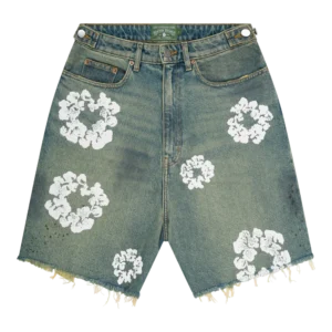 Dirty Wash Wreath Short Light Wash