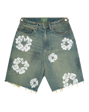 Dirty Wash Wreath Short Light Wash