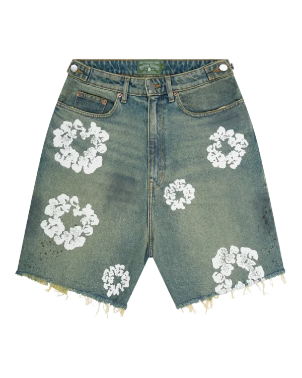 Dirty Wash Wreath Short Light Wash