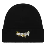 Floral Beanie Black