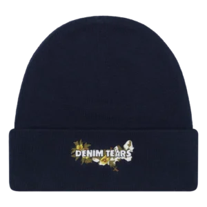 Floral Beanie Navy