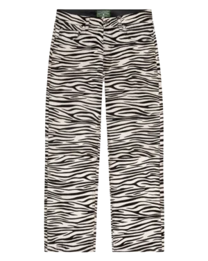 Genuine Calf Hair Pant Zebra
