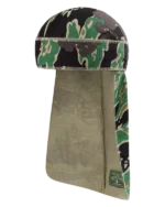 Green Camo Cotton Wreath Durag-1