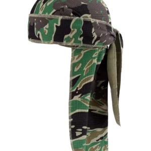 Green Camo Cotton Wreath Durag