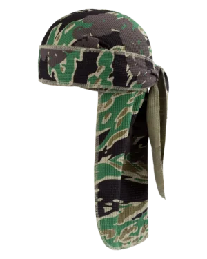 Green Camo Cotton Wreath Durag