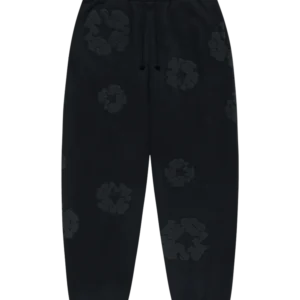 Mono Cotton Wreath Sweatpants Black