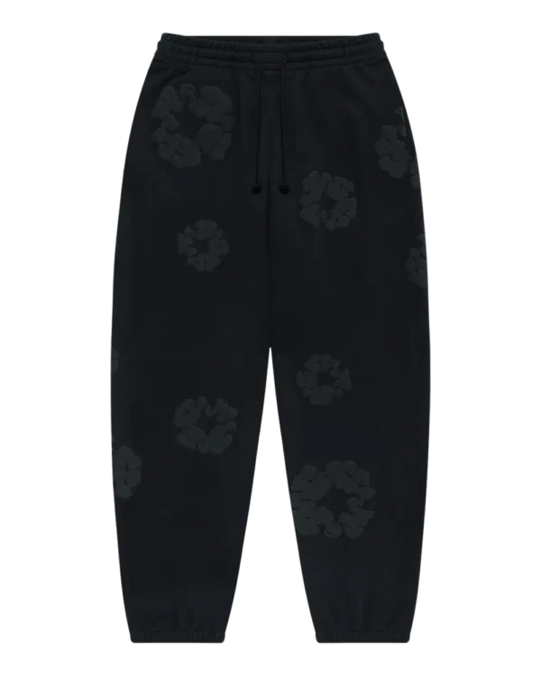 Mono Cotton Wreath Sweatpants Black