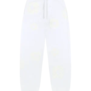 Mono Cotton Wreath Sweatpants White