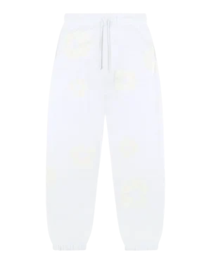 Mono Cotton Wreath Sweatpants White