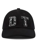 Panther Print Fur Cap Black