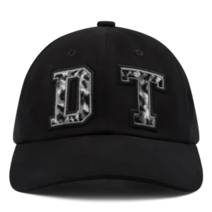 Panther Print Fur Cap Black