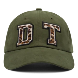 Panther Print Fur Cap Olive