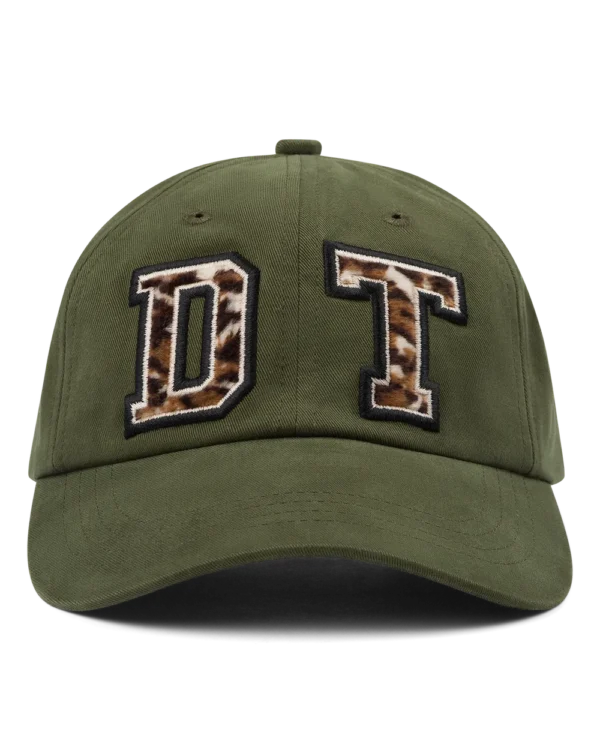 Panther Print Fur Cap Olive
