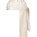 Rhinestone Cotton Wreath Durag Oatmeal