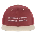 Systemic Racism Controls America Hat Burgundy