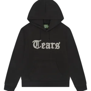 Tears Cut Out Hoodie Charcoal