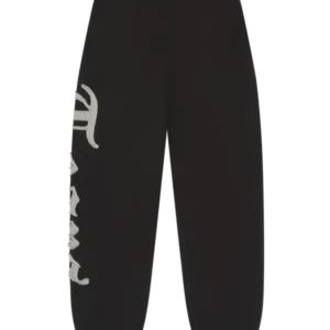 Tears Cut Out Sweatpants Charcoal-1