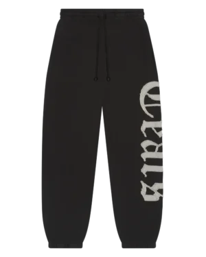 Tears Cut Out Sweatpants Charcoal
