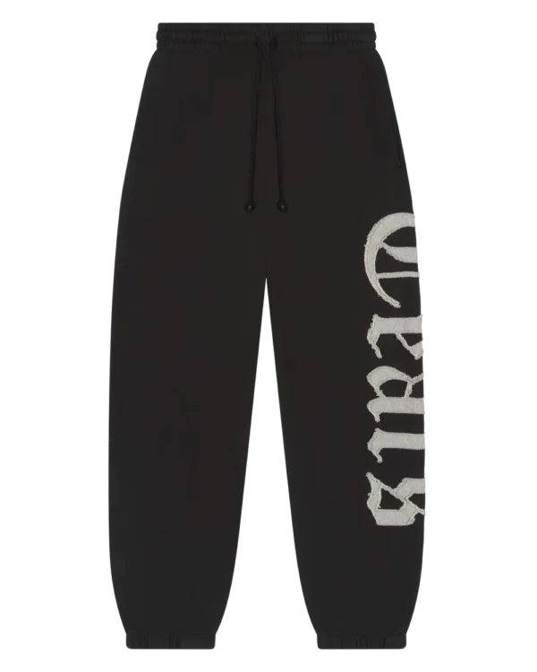 Tears Cut Out Sweatpants Charcoal