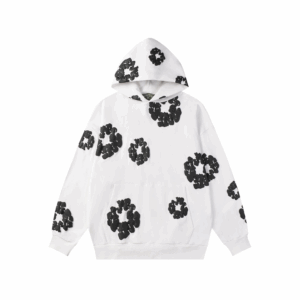 The Cotton Wreath Black Flowers Tracksuit White