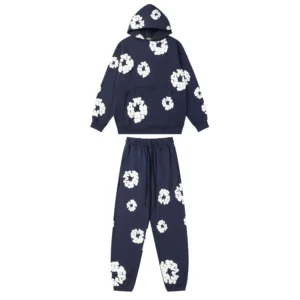 The Cotton Wreath Navy Blue Tracksuit