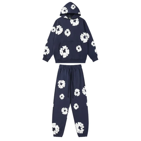 The Cotton Wreath Navy Blue Tracksuit