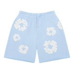 The Cotton Wreath Sweat Shorts Powder Blue