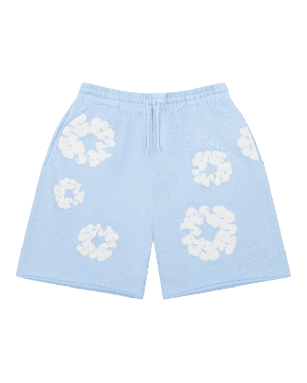The Cotton Wreath Sweat Shorts Powder Blue