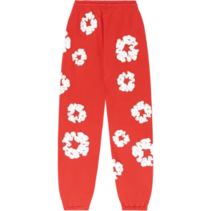 The Cotton Wreath Sweatpants Red-1