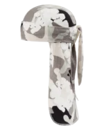 White Camo Cotton Wreath Durag