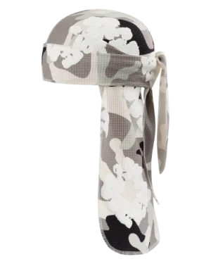 White Camo Cotton Wreath Durag