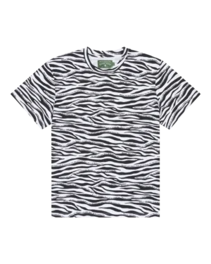 Zebra Poem Camo Tee White