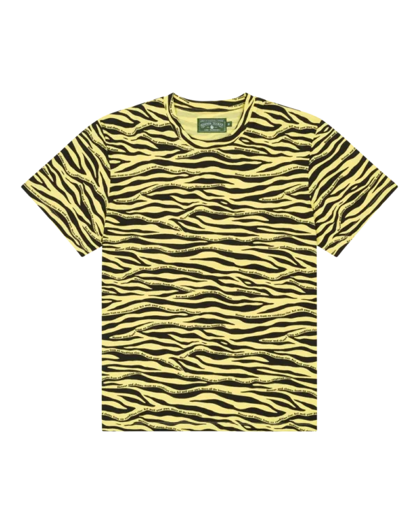 Zebra Poem Camo Tee Yellow