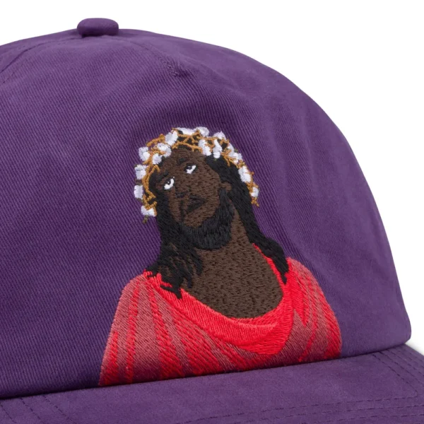 denim-tears-black-jesus-purple-cap-2