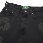 denim-tears-black-mono-cotton-wreath-denim-shorts