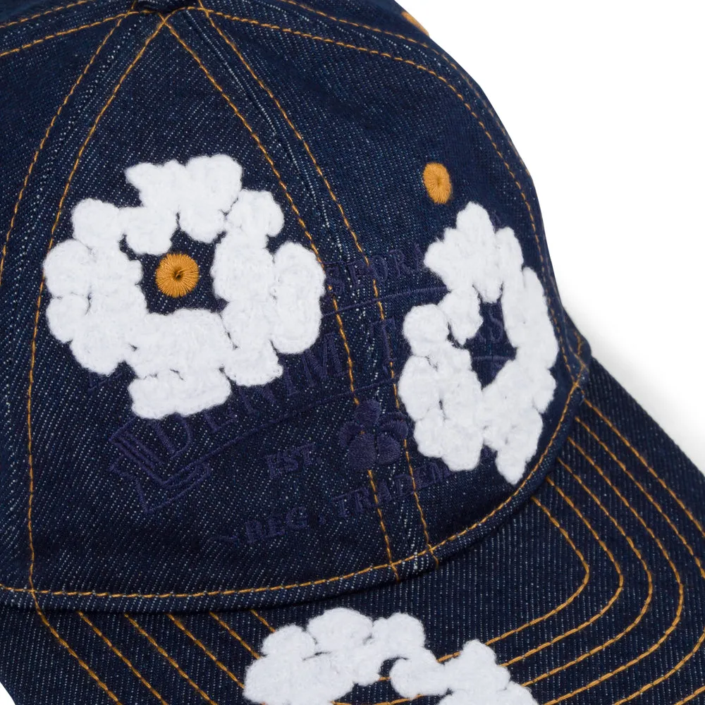 denim-tears-cotton-wreath-washed-indigo-cap denim-tears-cotton-wreath-washed-indigo-cap