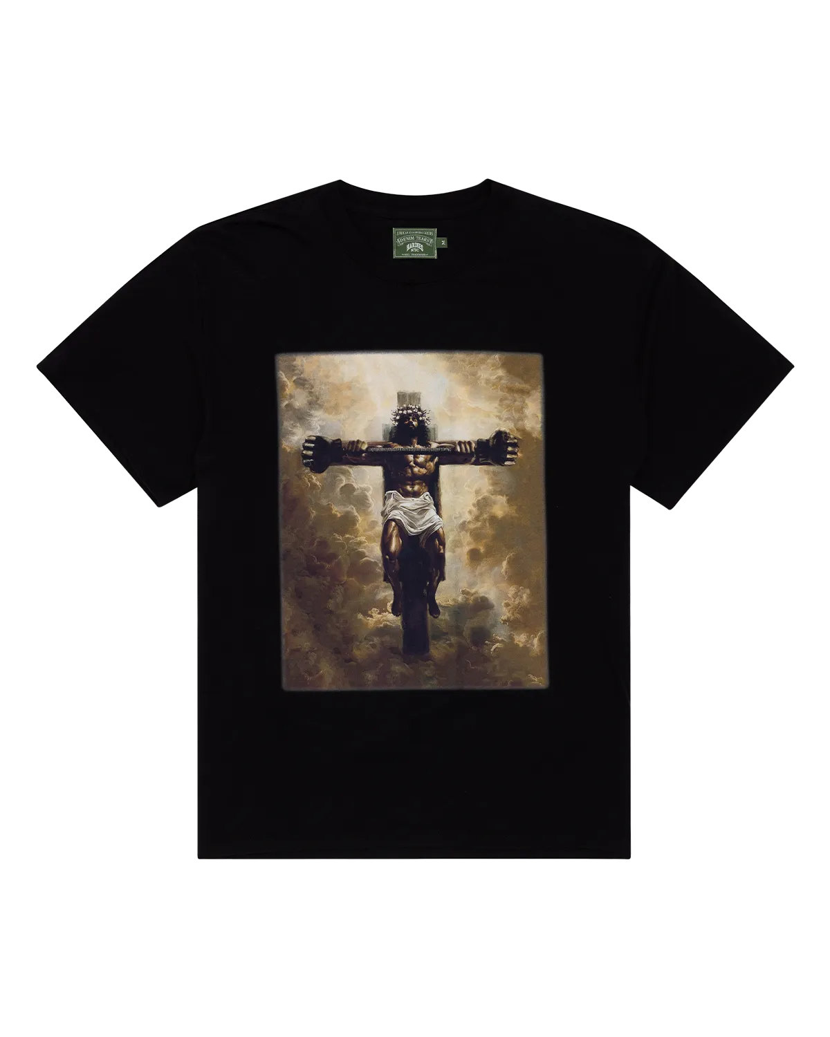 denim-tears-hardies-tears-buff-jesus-black-tee denim-tears-hardies-tears-buff-jesus-black-tee